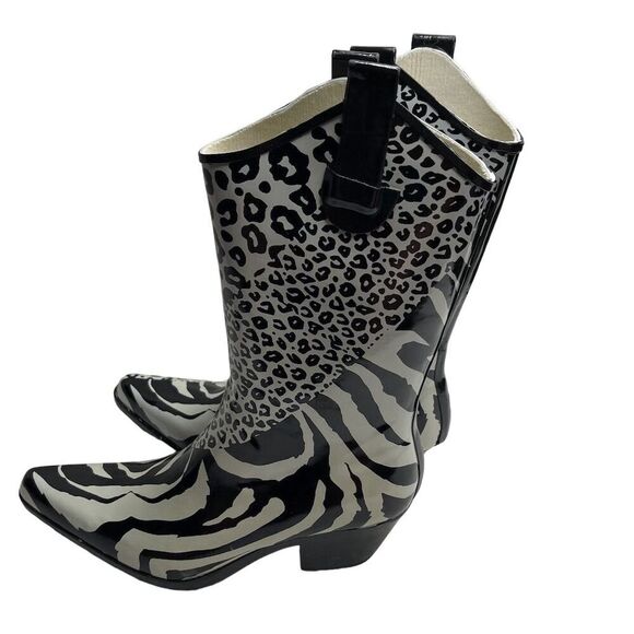 Nature BreezeWomen's Animal Print Mid-Calf Rain Boots Size 10 Waterproof - Picture 5 of 8